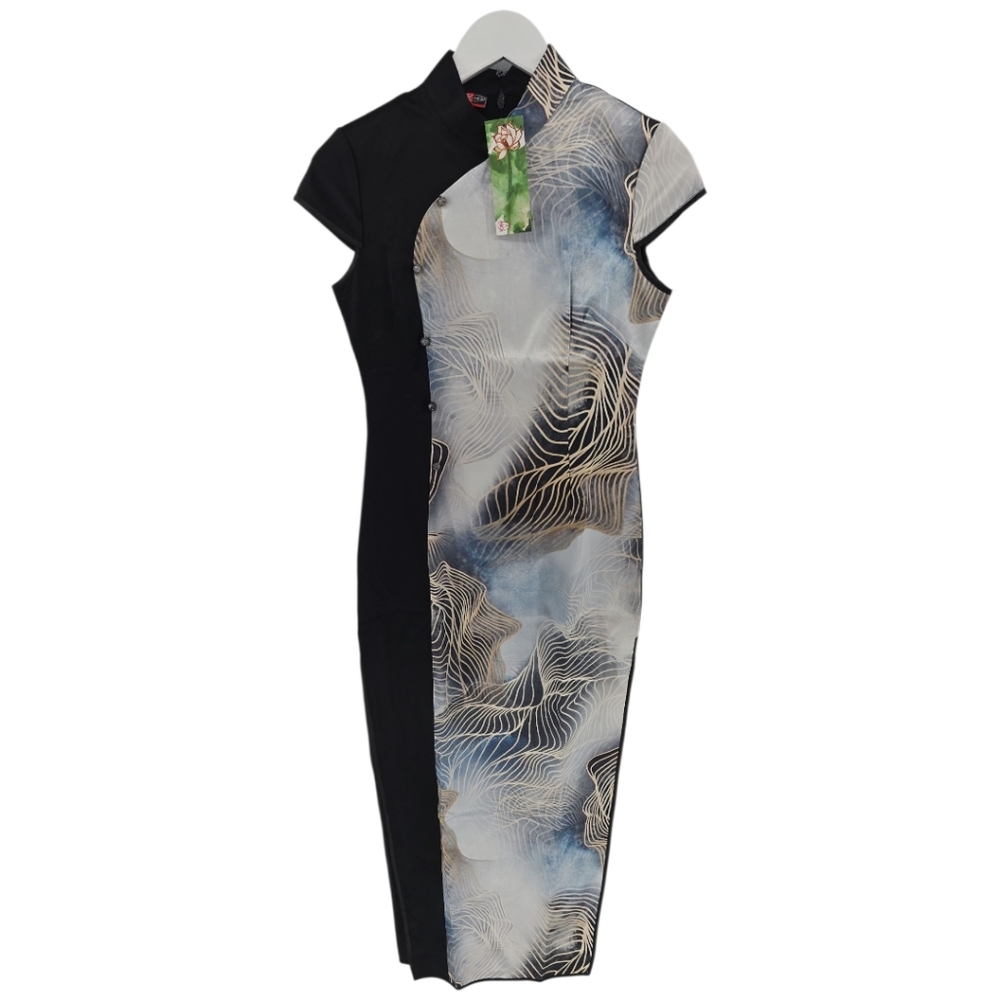 Qi Zhuo NWT Traditional Cheongsam Dress Fitted Size Medium Retail $329